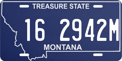 MT license plate 162942M