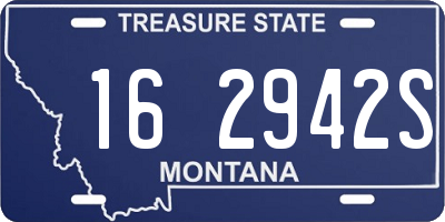 MT license plate 162942S