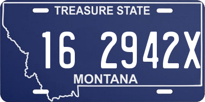 MT license plate 162942X