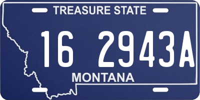 MT license plate 162943A