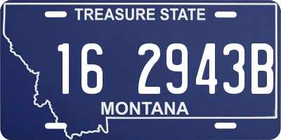 MT license plate 162943B