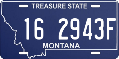 MT license plate 162943F