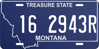 MT license plate 162943R