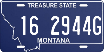 MT license plate 162944G