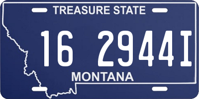 MT license plate 162944I