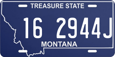 MT license plate 162944J