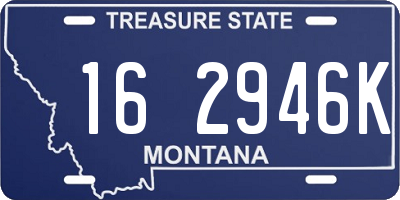 MT license plate 162946K