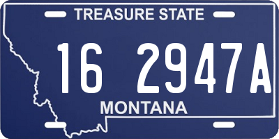 MT license plate 162947A