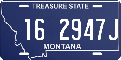 MT license plate 162947J