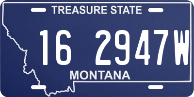 MT license plate 162947W