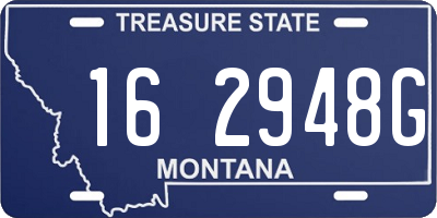 MT license plate 162948G