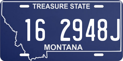 MT license plate 162948J
