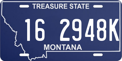 MT license plate 162948K