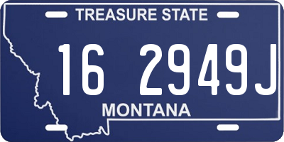 MT license plate 162949J