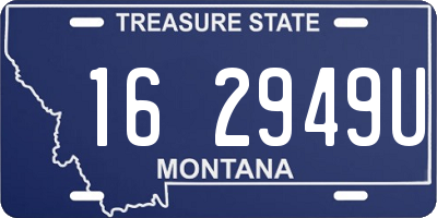 MT license plate 162949U