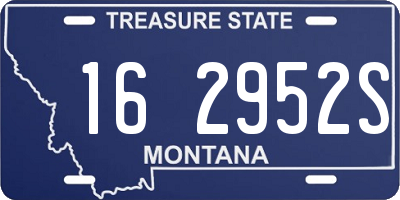 MT license plate 162952S
