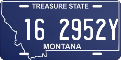 MT license plate 162952Y