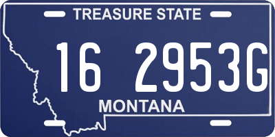 MT license plate 162953G
