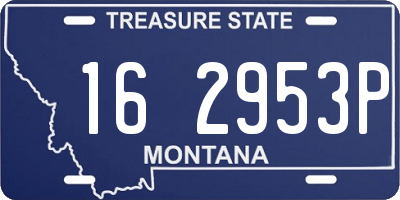 MT license plate 162953P