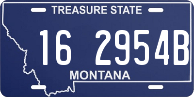 MT license plate 162954B