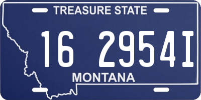 MT license plate 162954I