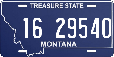 MT license plate 162954O