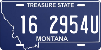 MT license plate 162954U