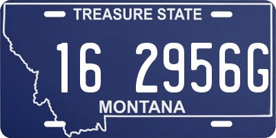 MT license plate 162956G