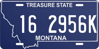 MT license plate 162956K