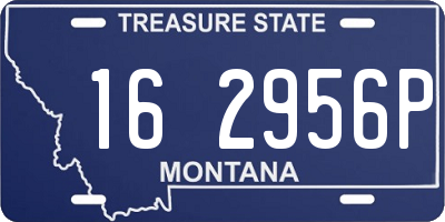 MT license plate 162956P