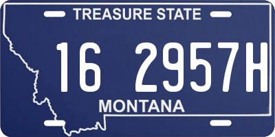MT license plate 162957H