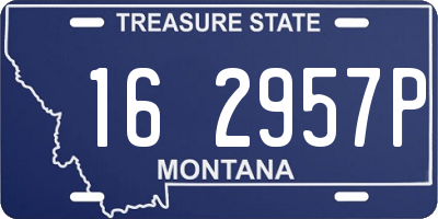 MT license plate 162957P