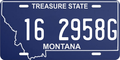 MT license plate 162958G