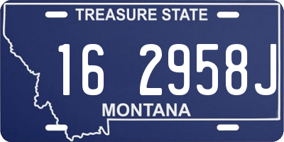 MT license plate 162958J
