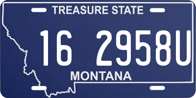 MT license plate 162958U