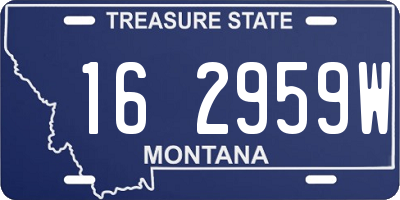 MT license plate 162959W