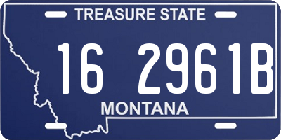 MT license plate 162961B