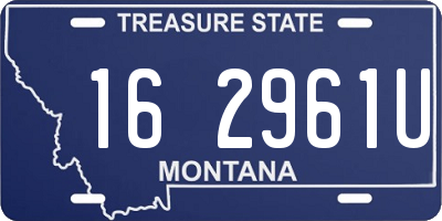 MT license plate 162961U