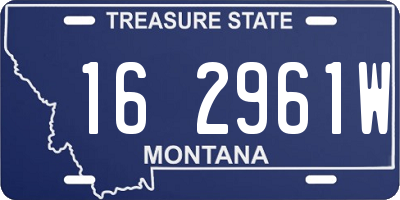 MT license plate 162961W