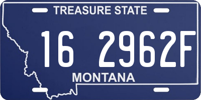 MT license plate 162962F