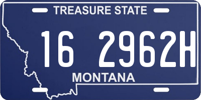MT license plate 162962H