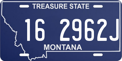 MT license plate 162962J