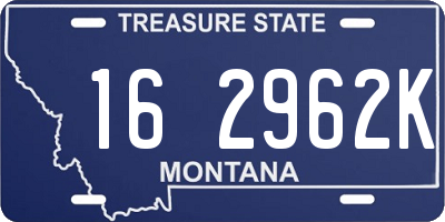 MT license plate 162962K