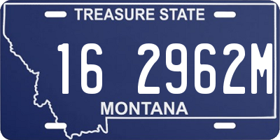 MT license plate 162962M