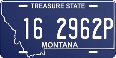 MT license plate 162962P