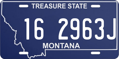 MT license plate 162963J
