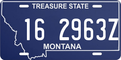 MT license plate 162963Z