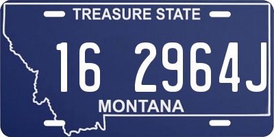 MT license plate 162964J