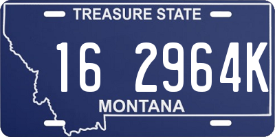 MT license plate 162964K