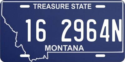 MT license plate 162964N